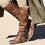 Womens Riding Boots Knee-High Low Heel Zipper Tall Boots