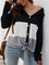 Color-Block Cotton Hoodie Long Sleeve Sweaters