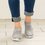 JFN Women Breathable Elastic Cloth Sneakers Platform Slip On Sneakers
