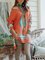 Watermelon Color-Block Off Shoulder Knitted Boho Sweater