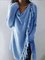 Long Sleeve Cowl Neck Plain Cotton-Blend Tops