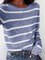 Striped Crew Neck Long Sleeve Shirts