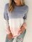 Plus size Ombre/tie-Dye Cotton Casual Shirts & Tops