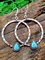 Vintage Turquoise Big Circle Earrings
