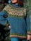 Long Sleeve Color-Block Crew Neck Vintage Sweater