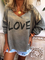 Knitted Long Sleeve Letter Sweetheart Sweater