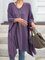 Cotton-Blend Paneled Casual Shirts & Tops