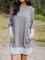 Cotton-Blend Long Sleeve Casual Dresses