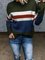 Color-Block Crew Neck Long Sleeve Sweater
