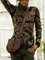 Black-Green Floral Cotton-Blend Long Sleeve Sweater
