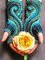 Women Fashion Paisley Green Gloves Polyester Fall Casual Warm Knitted Gloves