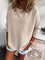 Solid Casual Knitted Long Sleeve Sweater