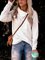Cowl Neck Cotton Plain Vintage Sweater