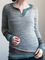 Blue Wool Blend Long Sleeve Crew Neck Sweater