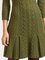 Army Green Plain Sheath Vintage Knitted Dresses
