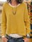 Paneled Long Sleeve Cozy Shirts Plus Size Tops