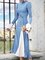Cocktai Paneled Elegant Solid Maxi Dress