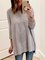 Plus Size Casual Long Sleeve Crew Neck Solid Tops