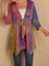 JFN U Neck Floral Patchwork Casual Blouse