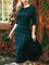 Plaid Sweet 3/4 Sleeve Peter Pan Collar Dresses