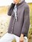 Gray Buttoned Cotton-Blend Casual Outerwear