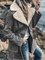 Vintage Plain Turn-down Collar Long Sleeve Pockets Outwear
