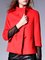 Red Casual Solid Outerwear