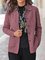 Shirt Collar Buttoned Long Sleeve Solid Sweater