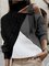 Color Block One Shoulder Knitted Sweater Plus Size Pullover
