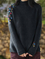 Deep Gray Floral Casual Long Sleeve Sweater