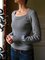 Long Sleeve Knitted Square Neck Sweater