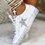 JFN Sparkling Glitter Star Flat Heel Sneakers
