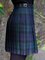 Green Paneled Wool Blend Vintage Plaid Skirts