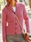 Solid Knit Caridgan Plus Size Sweater
