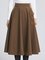 Brown Vintage Wool Blend Buttoned Skirts