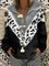 Leopard Knitted Hooded Sweater Plus Size Pullover Jumper