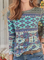 Plus size Cotton Crew Neck Long Sleeve Shirts & Tops