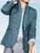 Blue Tweed Long Sleeve Buttoned Outerwear