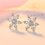 S925 Silver Christmas Snowflake Stud Earrings