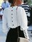 Button Down Sleeve V Neck Blouses