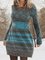 Round Neck Women Sweater A-Line Daytime Cotton-Blend Dresses