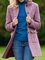 Fuchsia Long Sleeve Tweed Outerwear