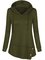 Casual Plain Hoodie Long Sleeve Buttoned Sweatshirt