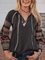 Long Sleeve V Neck Casual Floral Shirts & Tops