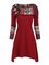 A-Line Cowl Neck Long Sleeve Dresses