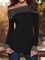 Casual Cold Shoulder Long Sleeve Shirt