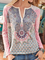 Buttoned Printed Casual Shirts & Tops