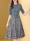 Graphic Printed A-line Elegant Midi Dress