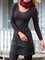 Brown V Neck Casual Cotton-Blend Polka Dots Dresses