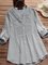 Plus Size Long Sleeve Casual V Neck Cotton-Blend Shirts & Tops